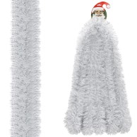 Dekoracija girlanda božićna 6 m, srebrna