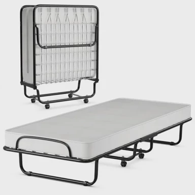 Krevet sklopivi na kotačima s madracem za odrasle, 190 x 80 x 39 cm, proizvedeno u Italiji