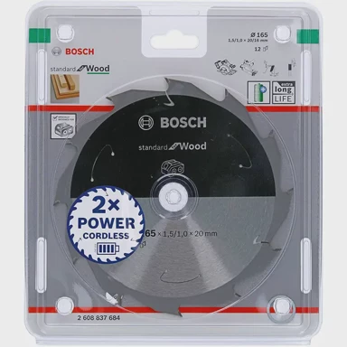 BOSCH List kružne pile SfW 165×20/16×1.5/1.0 mm 12T 2608837684