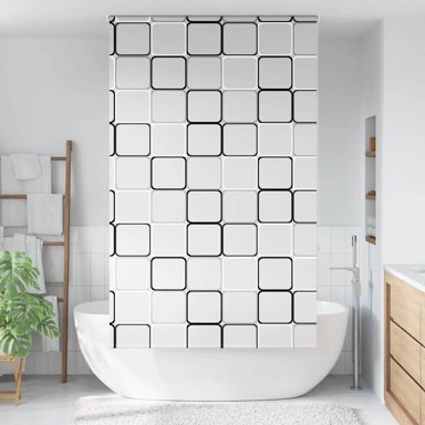 Rolo zavjesa za tuš, 120x240 cm, širina tkanine 116 cm