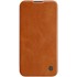 NILLKIN Preklopna maska sa štitnikom za kameru Qin Leather Pro za iPhone 13 - Brown
