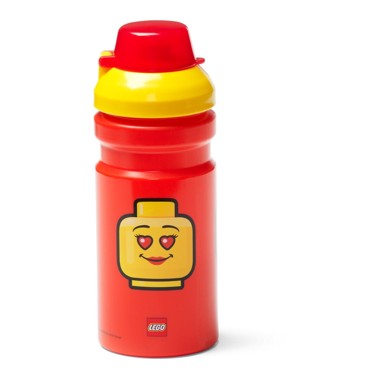 LEGO Boca za vodu sa žutim poklopcem Iconic, 390 ml, crvena