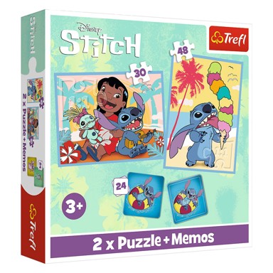 TREFL 2u1 puzzle + memo, Lilo & Stitch