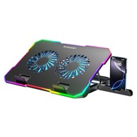 WOZINSKY Gaming stalak za hlađenje laptopa NitroCool WDCX-A26, RGB, crni