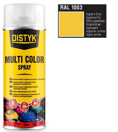 DISTYK Sprej boja RAL1003, 400 ml, žuta