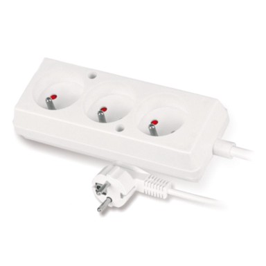 PLASTROL Produžni kabel PS-370/1,5/3,0, 3x2P+Z, 3 m, bijela