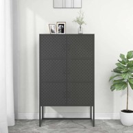 Visoka komoda, 80 x 35 x 135 cm, čelik, antracit, 1 kom