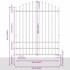 Vrtna ograda 8 kom 170 x 225 cm čelik s praškastim premazom, bijela