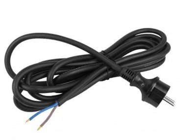 PLAST ROL Spojni kabel s ravnim utikačem IP44 2 x 1,5 5 m - E+20-025, crni