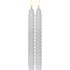 STAR TRADING Set od 2 LED svijeće od bijelog voska Flamme Swirl Antique, visina 25 cm