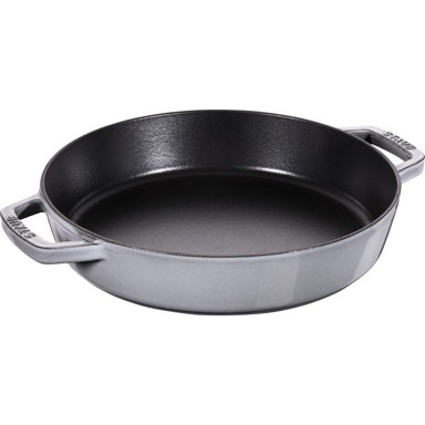 STAUB Cast iron frying pan with two handles, 26 cm, graphite
