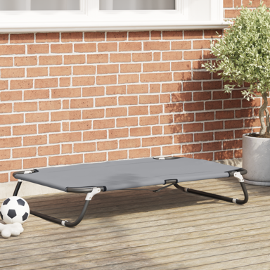 Sklopivi krevet za pse s metalnim okvirom, svijetlo siva