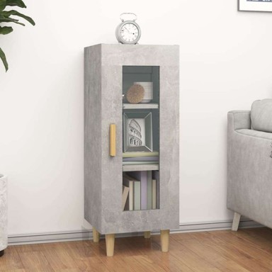 Komoda od konstruiranog drva, 34,5 x 34 x 90 cm, beton siva