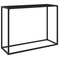 Konzolni stol crni 100 x 35 x 75 cm od kaljenog stakla