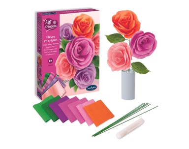 ART & CREATIONS Fleurs En Crepon , Ruže