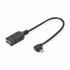 DIGITUS USB kabel A-B micro OTG 0,2 m kutni, crni