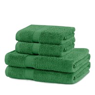 RESTILO Tamno zeleni pamučni set ručnika 4 kom od frotira Marina