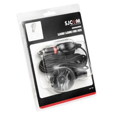 CELLULARLINE Dodatak za kamere, auto držač sa punjačem za SJCam, crni