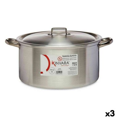 KINVARA Duboka tava s poklopcem, 100012, 15 l, 3 kom, srebrna