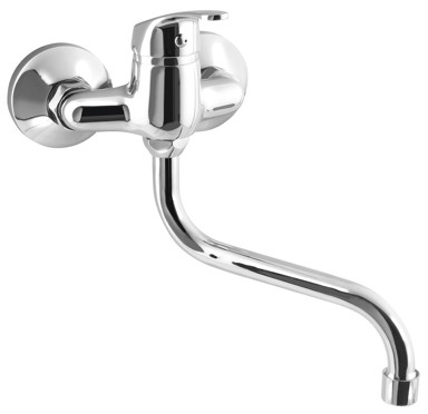 SAPHO AQUALINE 35 Zidna slavina s okruglim izljevom, razmak 100 mm, krom