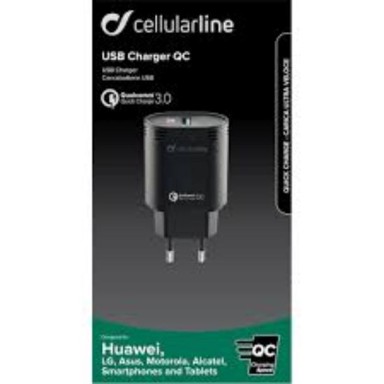 CELLULARLINE Kućni punjač, QC 3.0, crni