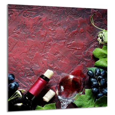 TMK Staklena zaštita za štednjak ili ploču za kuhanje 60x65, vino