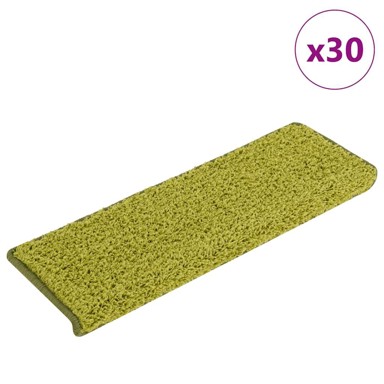 Prostirke za stepenice, zelene, 65 x 21 x 4 cm, 30 kom