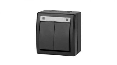 AQUANT Prekidač 5002-17, nadgradni, za luster, IP55, antracit