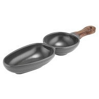 LADELLE Antracitno sivi porculanski set za serviranje Essentials 