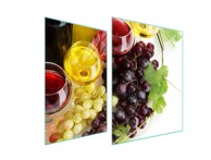 TMK Staklena zaštita za štednjak ili ploču za kuhanje 70x52, vino