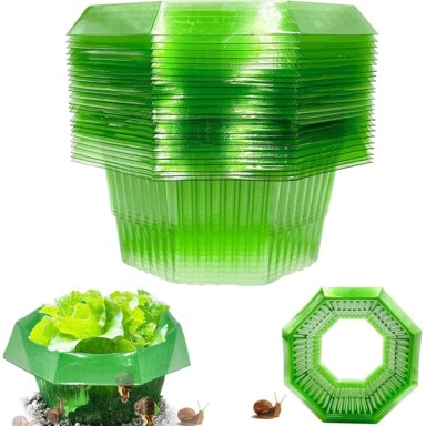 NIKCORP Prstenovi protiv puževa, višekratna barijera za vrt, 24 x 12 cm, zeleni, 30 kom