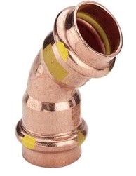 VIEGA PROFIPRESS luk za plin 18 mm 45°, metalni