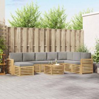 Set vanjskih sofa, 9 dijelova, 59 x 59 x 37 cm, bijeli i svjetlosivi