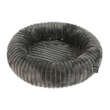 DOG FANTASY Krevet Stripe, Ø70 cm, tamno sivi