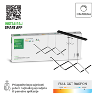 GREEN TECH Smart LED visilica ENTRELACE 36 W, dimabilna