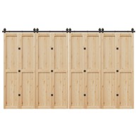 Pribor za klizna vrata 183 cm čelični crni