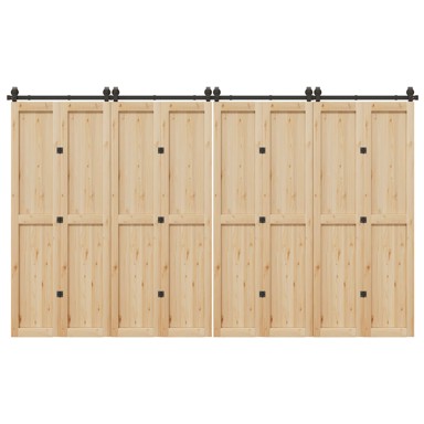 Pribor za klizna vrata 183 cm čelični crni