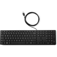HP Tipkovnica 320K Wired Keyboard, uredska, USB, crna
