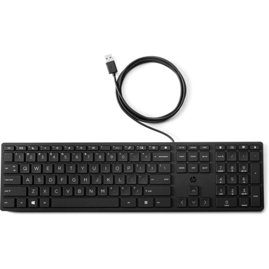 HP Tipkovnica 320K Wired Keyboard, uredska, USB, crna