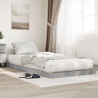 Krevet s daskama 70x190 cm od konstruiranog drva, beton