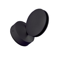 LED zidna svjetiljka, 9W, IP54, crna, toplo bijela