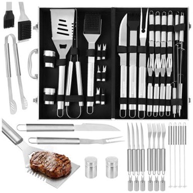 KAMINER Set za roštilj, 26 dijelova, inox, aluminijski kovčeg