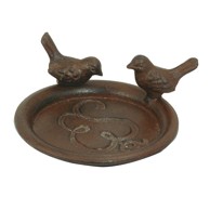 ESSCHERT DESIGN Pojilica za ptice od lijevanog željeza, Antik, smeđa