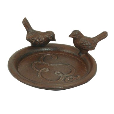 ESSCHERT DESIGN Pojilica za ptice od lijevanog željeza, Antik, smeđa