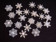 Božićna naljepnica pahuljice 4 cm, 20 kom.