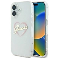Guess IML Heart maskica za iPhone 16, prozirna