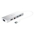 J5CREATE Docking stanica USB™ 3.0 Mini, uključuje 1x HDMI port i 3x USB porta, srebrna