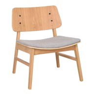 ROWICO Fotelja od hrastovine sa svjetlosivim sjedištem Nagano, 57x62x70,05 cm