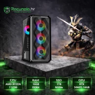 BAB Stolno računalo SHOGUN Gamer / AMD Ryzen 7 5700, 16 GB DDR4, 1 TB NVMe SSD, NVIDIA GeForce RTX 5060 Ti 16 GB, Windows 11 Pro, WiFi