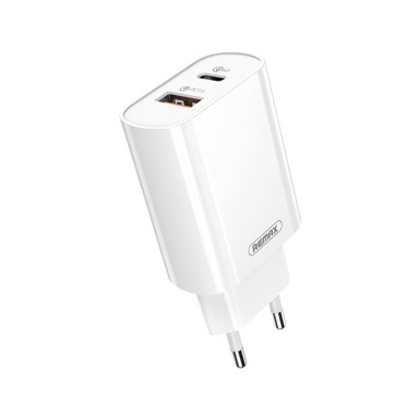 REMAX Zidni punjač, USB + USB Type C, brzo punjenje, QC3.0, 18W